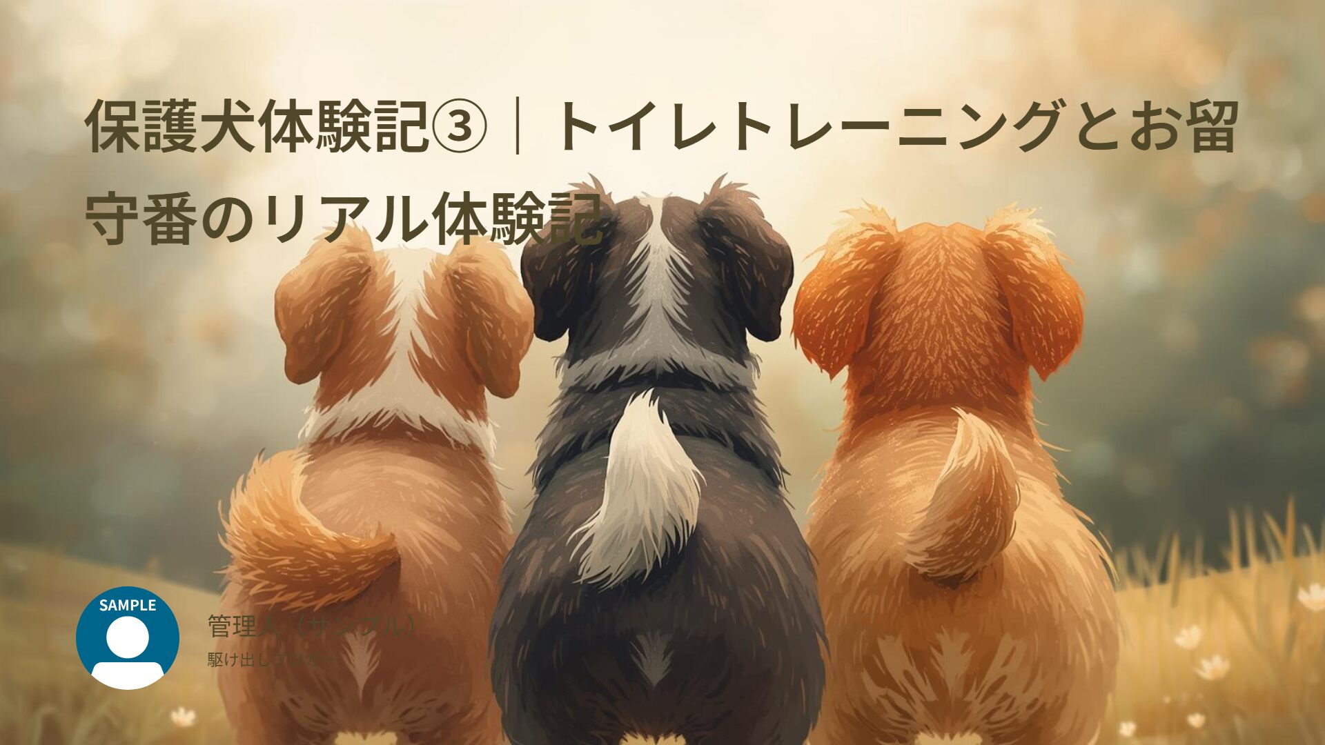 保護犬体験記③｜トイレトレーニングとお留守番のリアル体験記