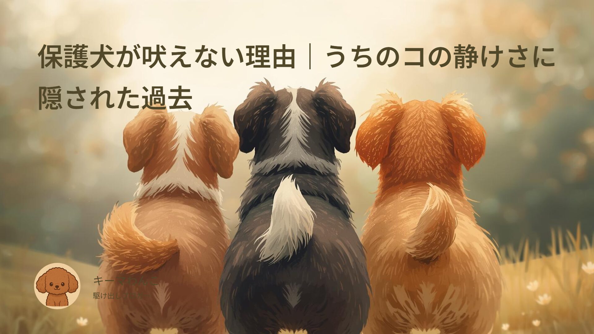 保護犬が吠えない理由｜うちのコの静けさに隠された過去